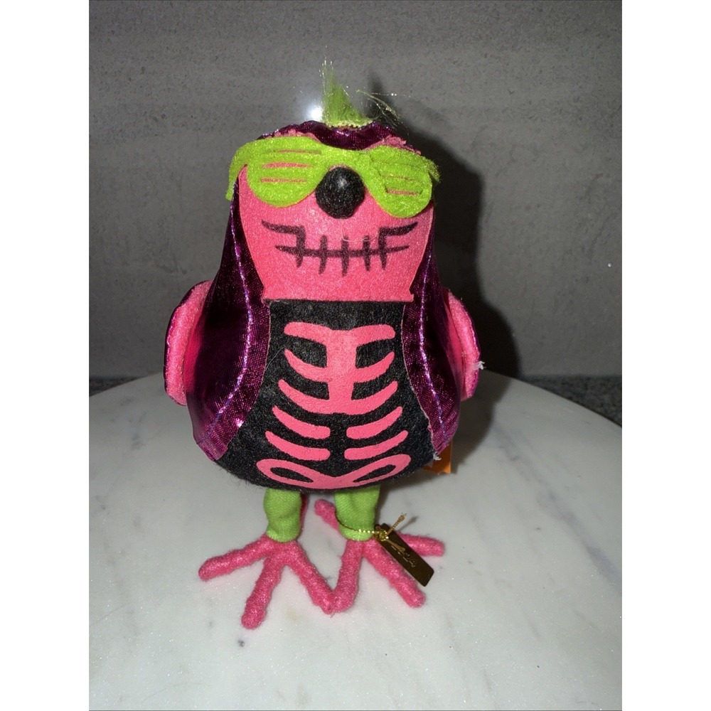 Target 2024 Hyde and Eek GLITTERS Halloween Neon Punk‎ Rocker Skeleton Bird NWT